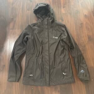 Columbia Titanium Omni-Tech Waterproof Jacket Size Medium Brown